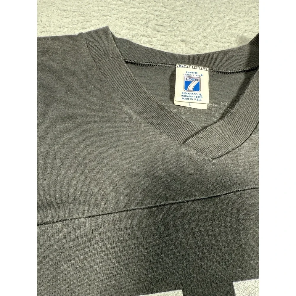 Vintage Logo 7 NFL Oakland Raiders Jeff Hostetler #15 Football T Shirt Men Large - Picture 9 of 10